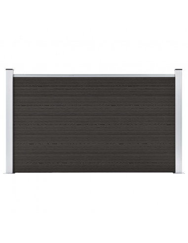Pannello di Recinzione in WPC 180x105 cm Nero