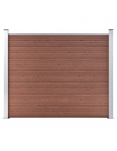 Pannello di Recinzione in WPC 180x146 cm Marrone 2