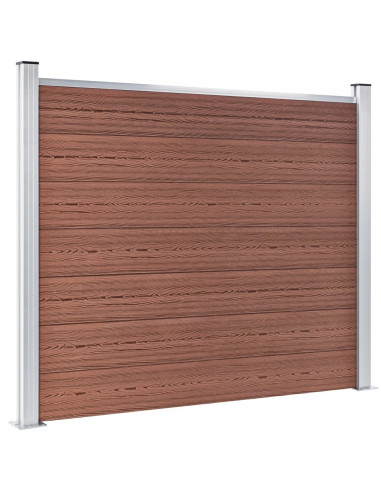 Pannello di Recinzione in WPC 180x146 cm Marrone