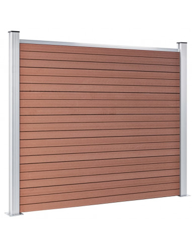 Pannello di Recinzione in WPC 180x146 cm Marrone