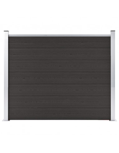 Pannello di Recinzione in WPC 180x146 cm Nero