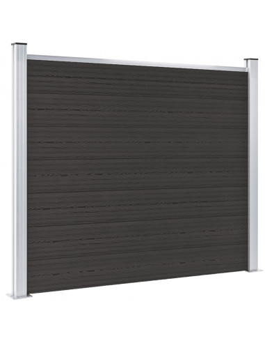 Pannello di Recinzione in WPC 180x146 cm Nero
