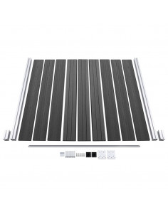 Set Pannelli di Recinzione in WPC 1045x186 cm Nero 2