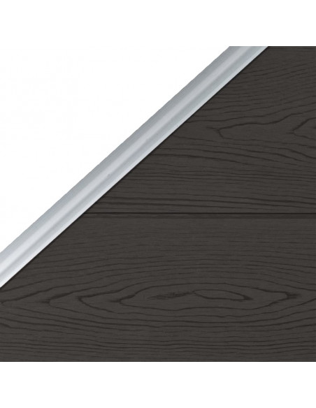 Pannello di Recinzione in WPC 95x(105-180) cm Nero