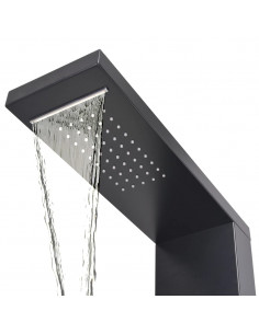 Sistema Pannello Doccia in Alluminio Nero Opaco