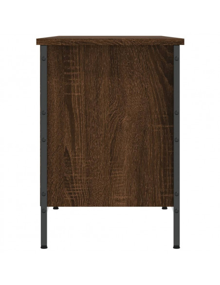 Scarpiera Rovere Marrone 131x35x50 cm in Legno Multistrato