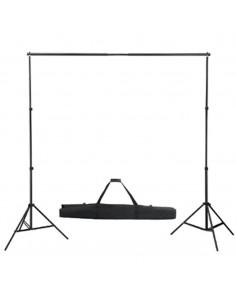Sistema Portafondali con Fondale Nero 300 x 300 cm