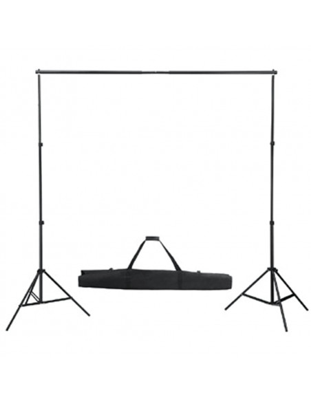 Sistema Portafondali con Fondale Nero 300 x 300 cm