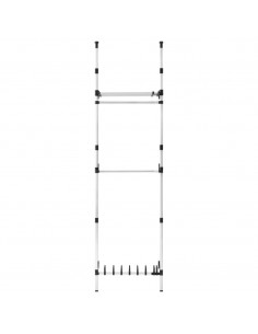 Sistema Telescopico per Guardaroba Aste Mensole in Alluminio