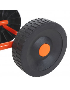 Slitta per Irrigatore Ruote e Testina Girevole Acciaio Rosso