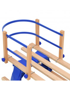 Slitta Pieghevole con Schienale 110 cm in Compensato