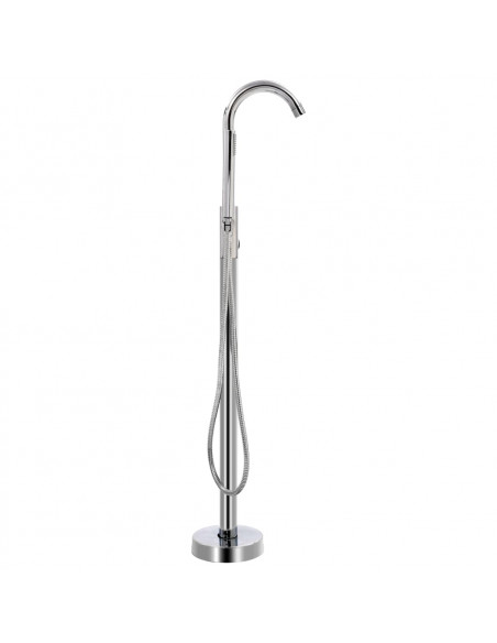 Rubinetteria a Colonna per Vasca da Bagno Acciaio Inox 118,5 cm