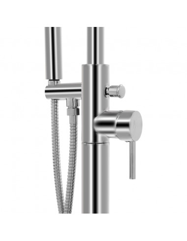 Rubinetteria a Colonna per Vasca da Bagno Acciaio Inox 118,5 cm