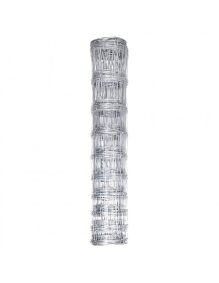 Recinzione da Giardino in Acciaio Zincato 50x1,5 m Argento