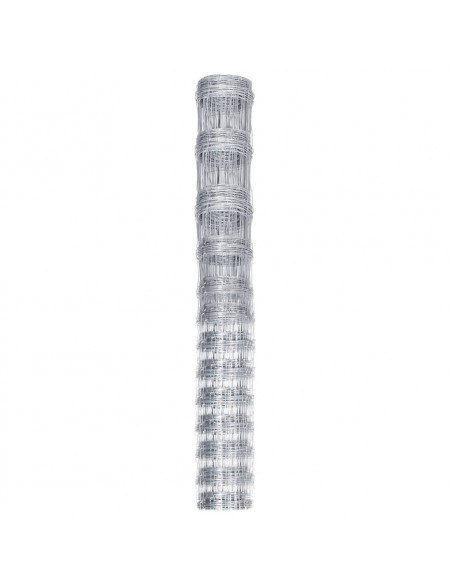 Recinzione da Giardino in Acciaio Zincato 50x1,5 m Argento