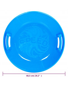 Slittino Rotondo Blu 66,5 cm in PP