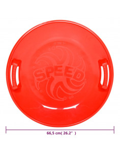 Slittino Rotondo Rosso 66,5 cm in PP