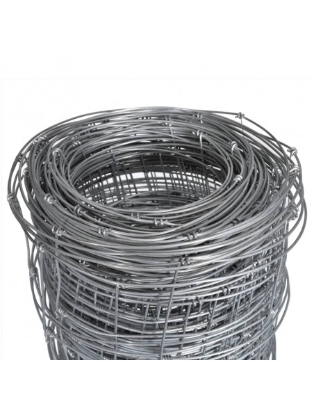 Recinzione da Giardino in Acciaio Zincato 50x1,2 m Argento