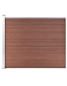 Pannello di Recinzione in WPC 175x146 cm Marrone 2