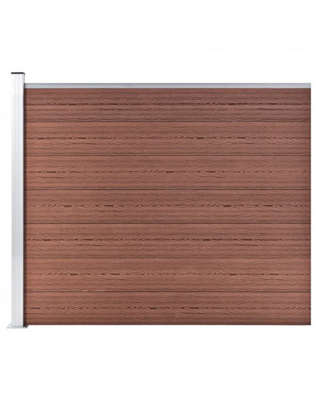 Pannello di Recinzione in WPC 175x146 cm Marrone