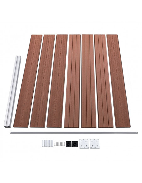 Set Pannelli di Recinzione in WPC 872x146 cm Marrone