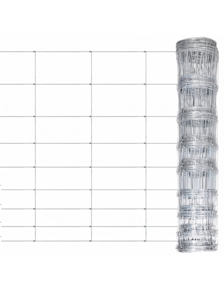 Recinzione da Giardino in Acciaio Zincato 50x1,2 m Argento