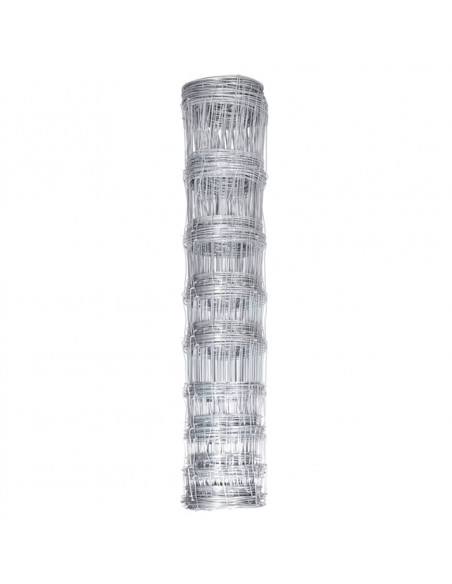 Recinzione da Giardino in Acciaio Zincato 50x1,2 m Argento