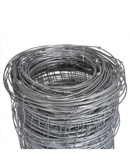 Recinzione da Giardino in Acciaio Zincato 50x1,2 m Argento