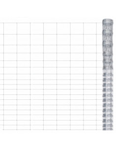 Recinzione da Giardino in Acciaio Zincato 50x1,25 m Argento 2