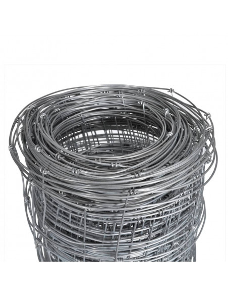 Recinzione da Giardino in Acciaio Zincato 50x1,5 m Argento