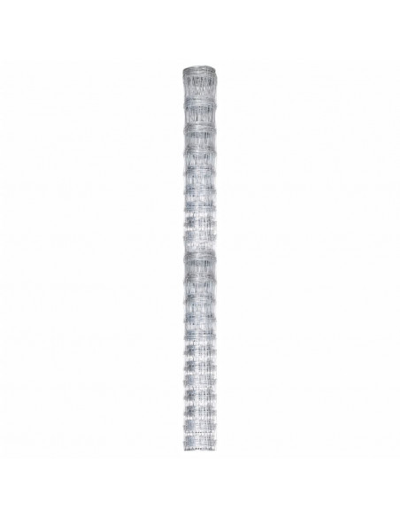 Recinzione da Giardino in Acciaio Zincato 50x1,25 m Argento