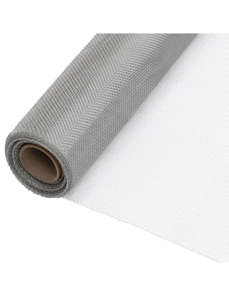 Recinzione in Rete in Acciaio Inossidabile 80x1000 cm Argento