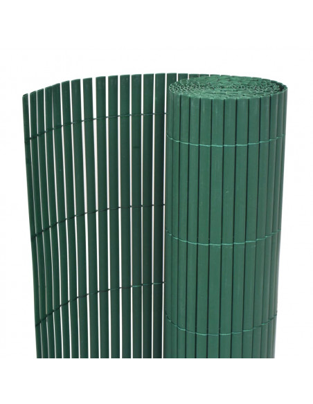 Recinzione da Giardino a Doppio Lato in PVC 90x500 cm Verde