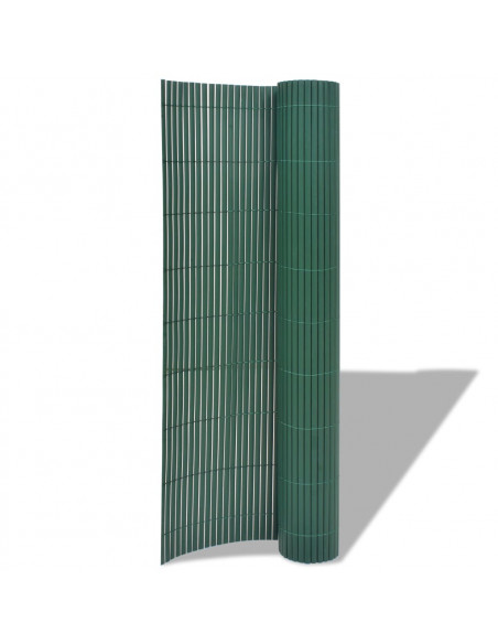 Recinzione da Giardino a Doppio Lato in PVC 90x500 cm Verde