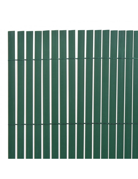 Recinzione da Giardino a Doppio Lato in PVC 90x500 cm Verde