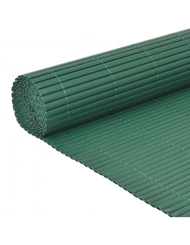 Recinzione da Giardino a Doppio Lato in PVC 90x500 cm Verde