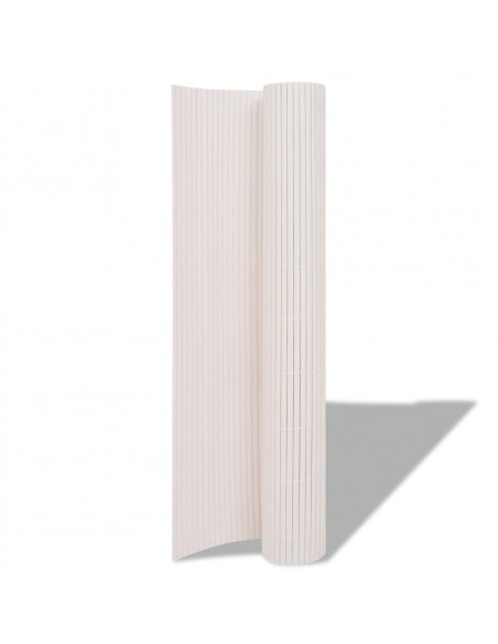 Recinzione da Giardino a Doppio Lato 90x300 cm Bianca
