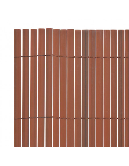 Recinzione da Giardino a Doppio Lato in PVC 90x300 cm Marrone