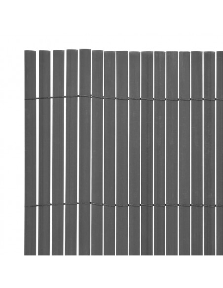Recinzione da Giardino a Doppio Lato in PVC 90x300 cm Grigia