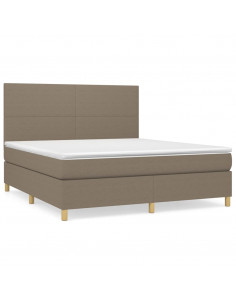 Giroletto a Molle con Materasso Tortora 160x200 cm in Tessuto 2