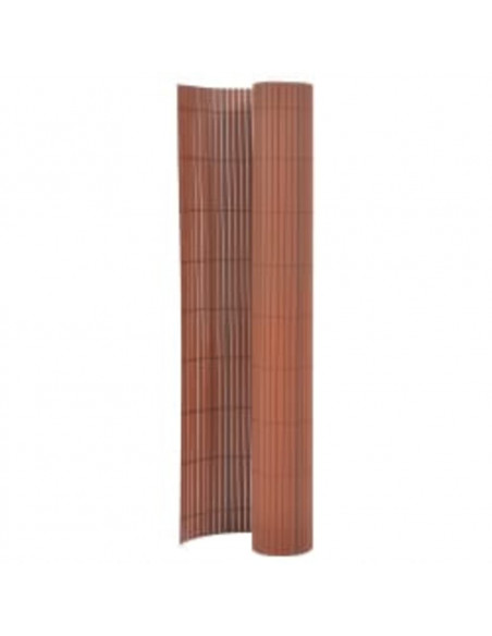 Recinzione da Giardino a Doppio Lato 90x400 cm Marrone