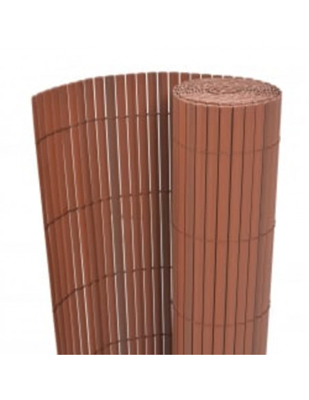 Recinzione da Giardino a Doppio Lato 90x400 cm Marrone