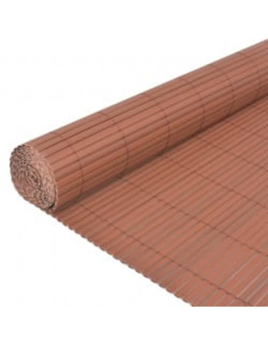 Recinzione da Giardino a Doppio Lato 90x400 cm Marrone