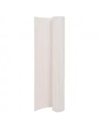 Recinzione da Giardino a Doppio Lato 110x400 cm Bianca