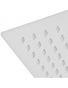 Soffione per Doccia a Pioggia 2 pz Acciaio Inossidabile 20x20cm