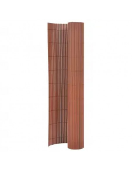 Recinzione da Giardino a Doppio Lato 110x400 cm Marrone