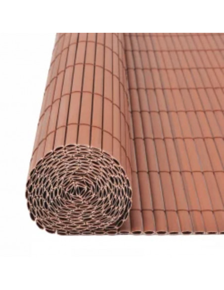Recinzione da Giardino a Doppio Lato 110x400 cm Marrone