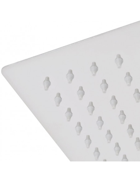 Soffione per Doccia a Pioggia 2pz Acciaio Inossidabile 40x40cm