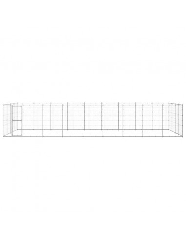 Gabbia per Cani da Esterno in Acciaio Zincato 43,56m²
