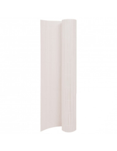 Recinzione da Giardino a Doppio Lato 110x500 cm Bianca